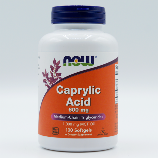 NOW Foods Caprylic Acid (Caprylsäure), 600mg, 100 Weichkapseln