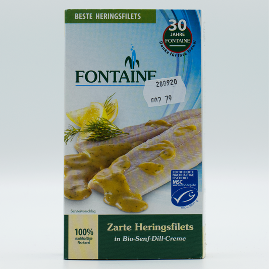 Heringsfilets in Bio-Senf-Dill-Creme - Fontaine - 200 g