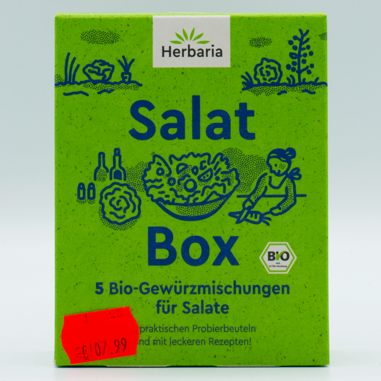 Salat Box Herbaria 5 Bio-Gewürzmischungen für Salate 5x 8g