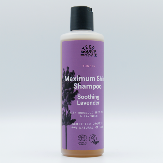Urtekram Shampoo - Soothing Lavender - Maximum Shine - 250 ml, Vegan, Biologisch, Natürlichen Ursprungs