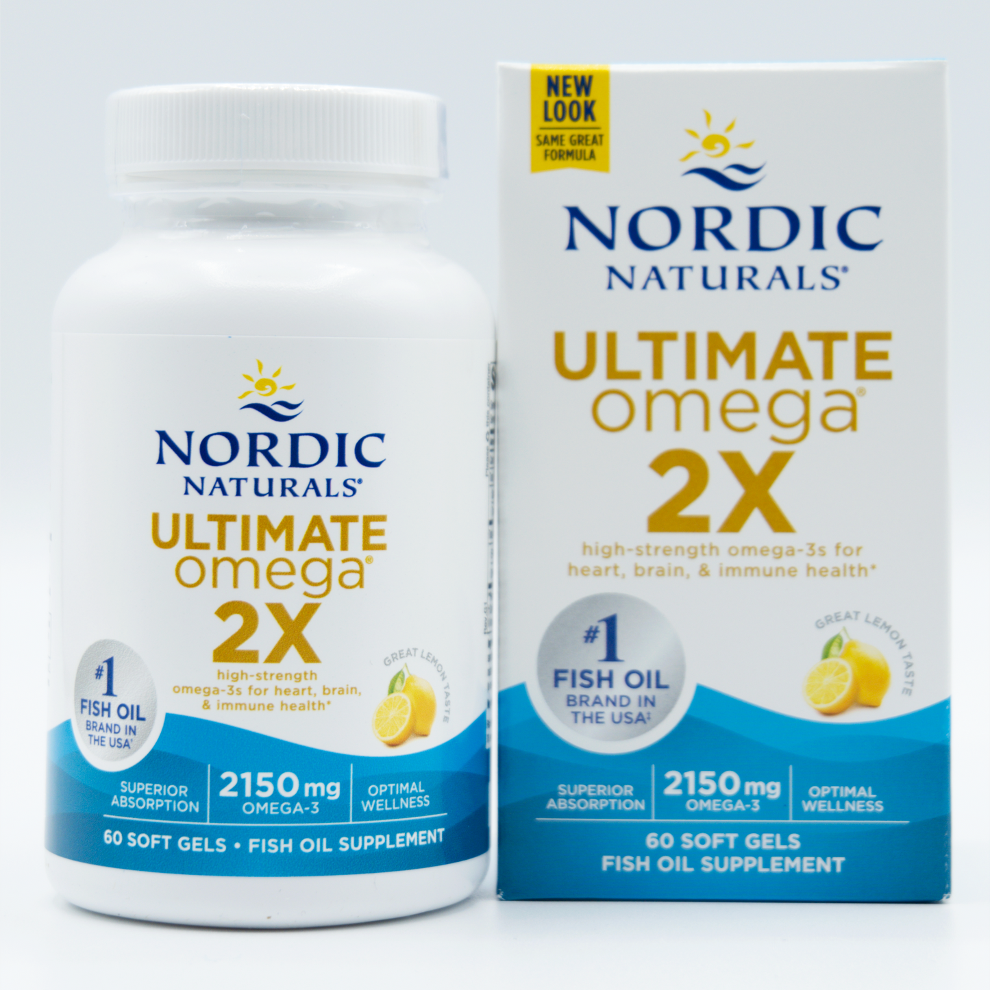Nordic Naturals Ultimate Omega 2X, 60 Softgels, Lemon